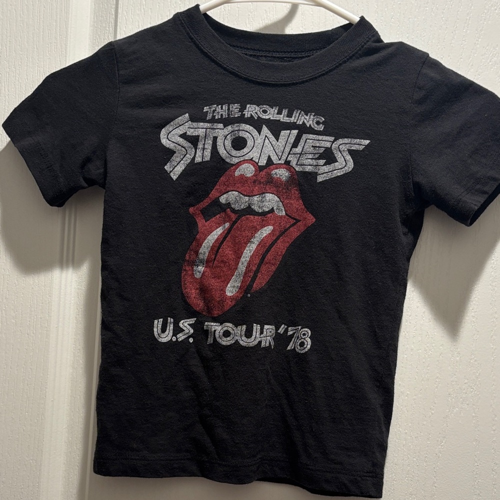 The Rolling Stones Kids Black and Red Tour Tee